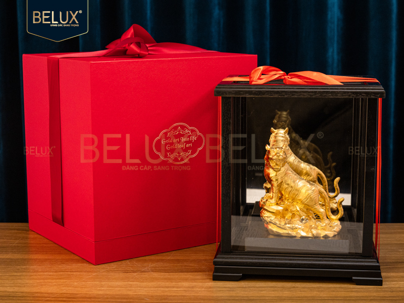 Tượng Linh Vật Hổ Dát Vàng 24k